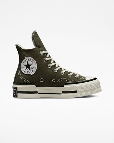 Tenis Converse Chuck 70 Plus Cano Alto Feminino Verde Oliva Pretas | PT B059P0T